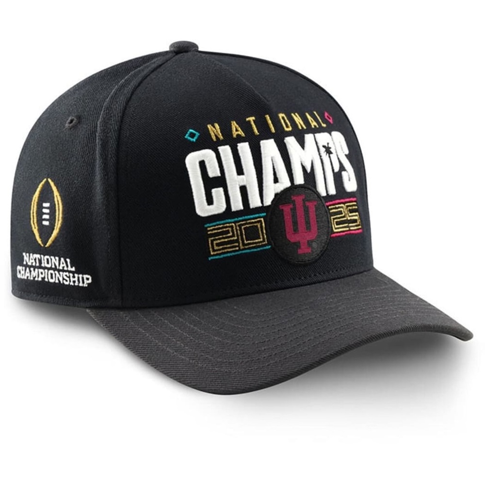 NIKE INDIANA HOOSIERS 2026
LOCKER ROOM NATIONAL CHAMPS Adjustable Hat Cap Black